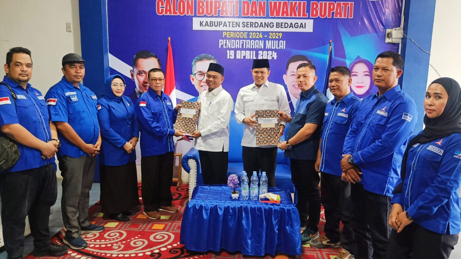 Darma Wijaya-Adlin Tambunan Resmi Daftar Cakada di DPC Partai Demokrat Sergai