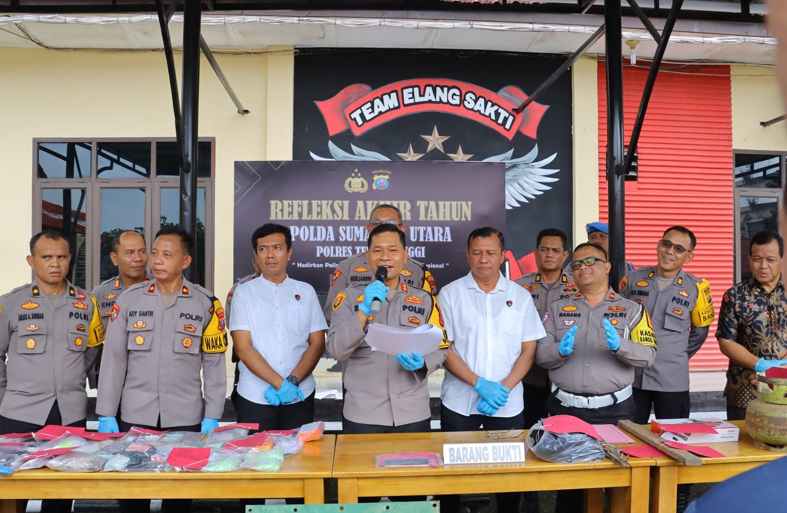 Polres Tebing Tinggi Gelar Press Release Akhir Tahun 2024